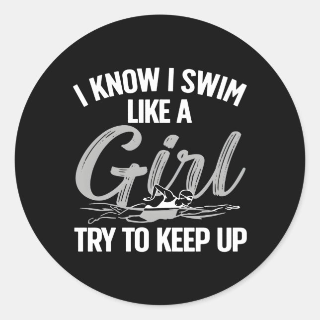 Swimming For Swimmer Swim Classic Round Sticker (Front)