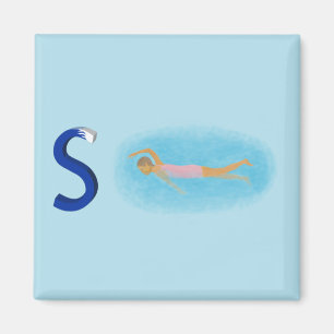 Swimming Fridge Magnet