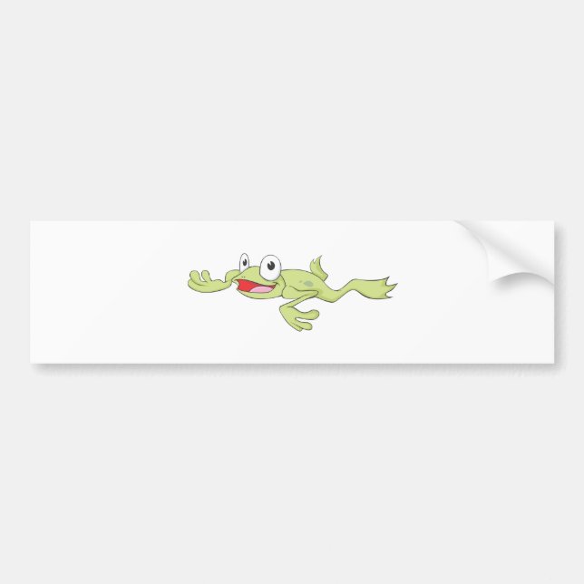Swimming Frog Bumper Sticker (Front)