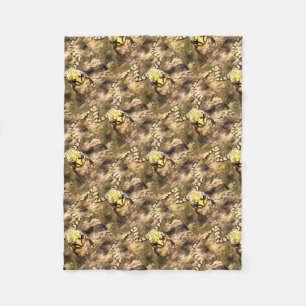 Swimming Frog Immersed In Clear River Water Painti Fleece Blanket