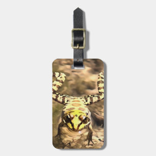 Swimming Frog Immersed In Clear River Water Painti Luggage Tag