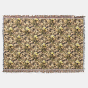 Swimming Frog Immersed In Clear River Water Painti Throw Blanket