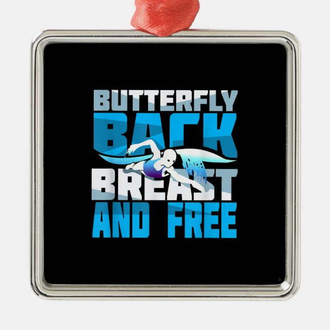 Swimming Gift For Swimmer Metal Ornament (Front)