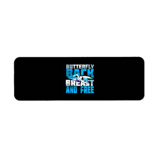 Swimming Gift For Swimmer Return Address Label