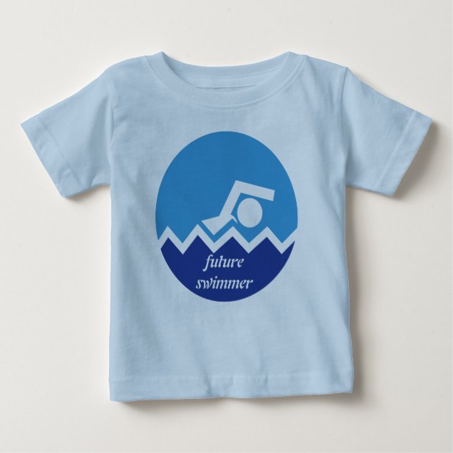 Swimming gifts, future swimmer custom baby T-Shirt (Front)