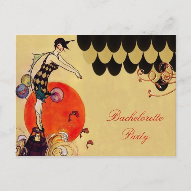 Swimming Girl  ~ Postcard / Invitations / RSVP (Front)