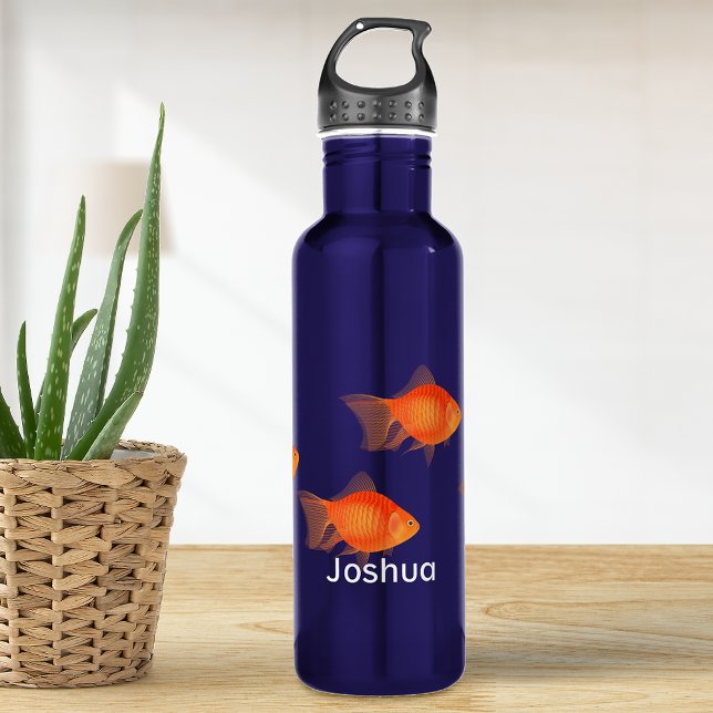 Swimming Goldfish Personalised 710 Ml Water Bottle (Creator Uploaded)