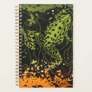 Swimming Green frog by Julie de Graag 2022 Planner