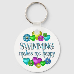Swimming Happiness Key Ring