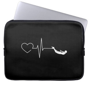 Swimming Heartbeat Gift for Swimmers Laptop Sleeve
