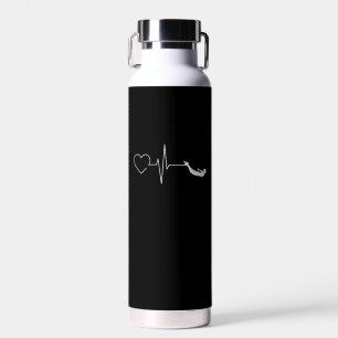 Swimming Heartbeat Gift for Swimmers Water Bottle