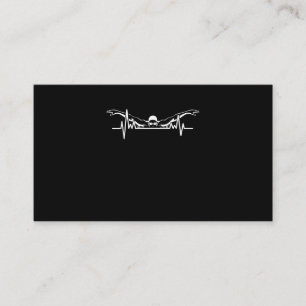 Swimming Heartbeat Swim Team Swimmer Women Girls Enclosure Card