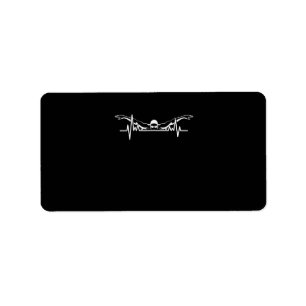 Swimming Heartbeat Swim Team Swimmer Women Girls Label
