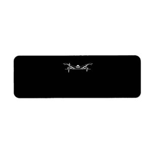 Swimming Heartbeat Swim Team Swimmer Women Girls Return Address Label