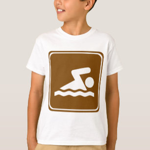 Swimming Highway Sign T-Shirt