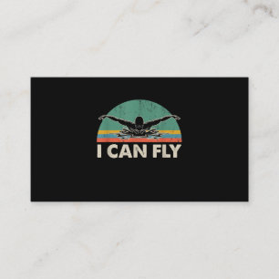 Swimming I Can Fly Funny Swimming Gifts Business Card