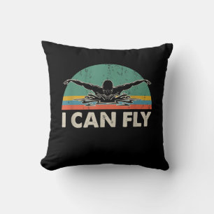 Swimming I Can Fly Funny Swimming Gifts Cushion