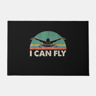 Swimming I Can Fly Funny Swimming Gifts Doormat