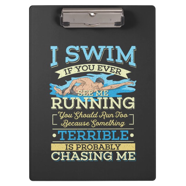 Swimming - I Swim Clipboard (Front)