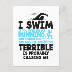 Swimming - I Swim Postcard