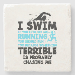 Swimming - I Swim   Stone Coaster