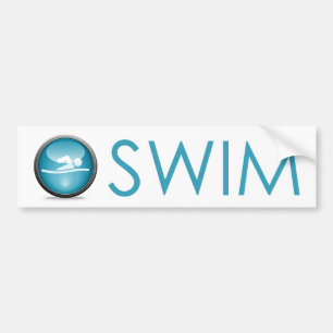 Swimming Icon Bumpersticker Bumper Sticker