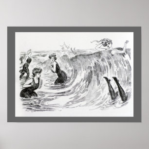 Swimming in the Sea Poster