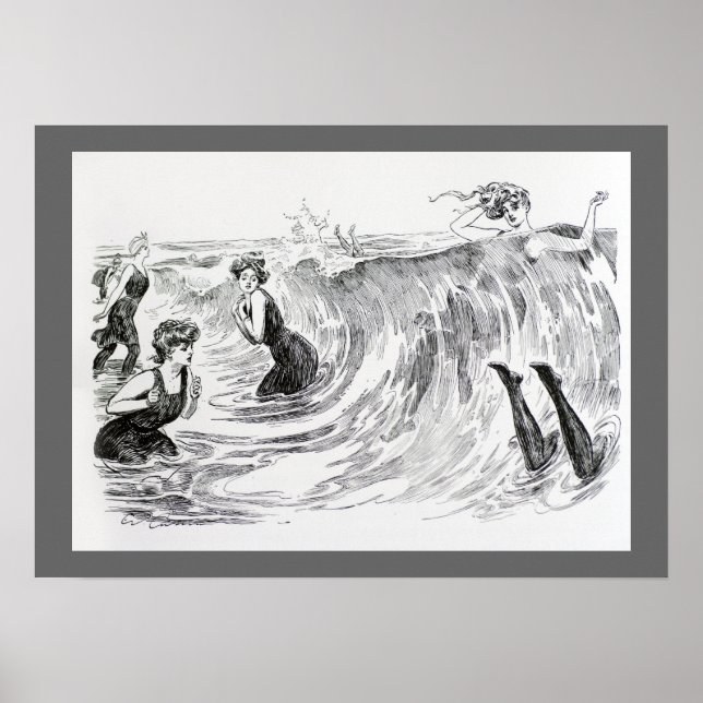 Swimming in the Sea Poster (Front)