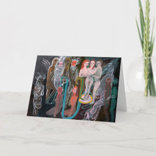 Swimming in the Spirit World greeting card