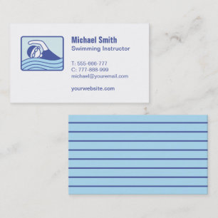 Swimming Instructor Lifeguard Business Card