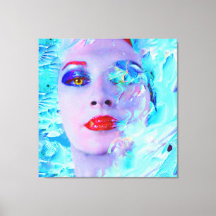 Swimming into the Blue Canvas Print