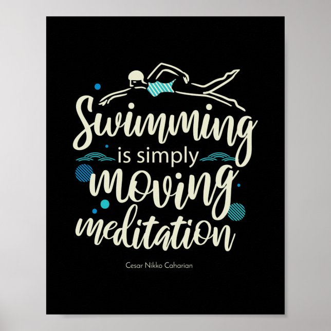 Swimming is simply moving mediation poster (Front)
