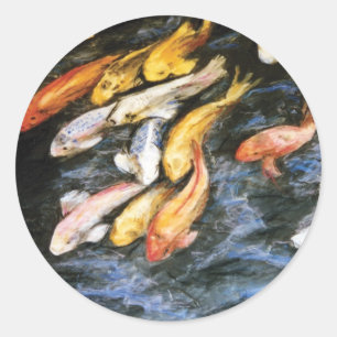 Swimming Koi Fish Sticker