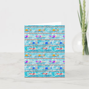 Swimming Laps Pool Swim Team Pattern Card