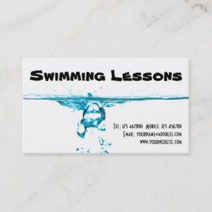 Swimming Lessons Business Card