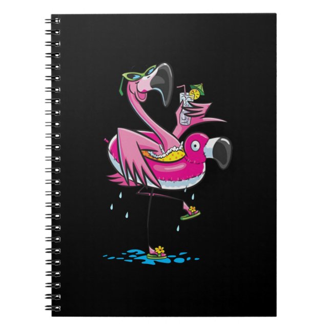 Swimming Lover| Flamingo Go Swim Notebook (Front)