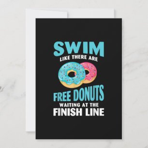 Swimming Lover - Swim Like Re Are Free Doughnuts Holiday Card