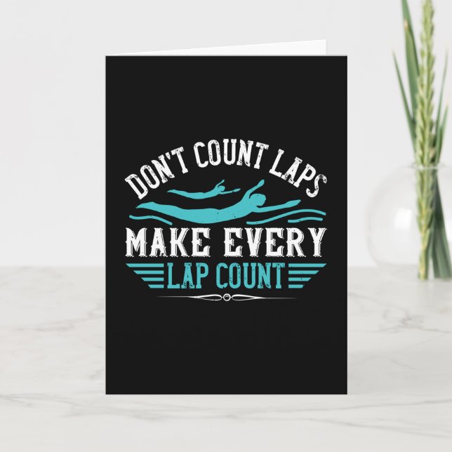 Swimming - Make Every Lap Count Card (Front)