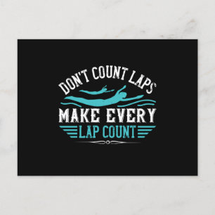 Swimming - Make Every Lap Count Postcard