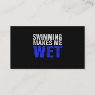 Swimming Makes Me Wet Tank Top Business Card