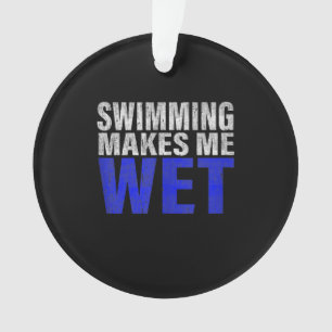 Swimming Makes Me Wet Tank Top Ornament