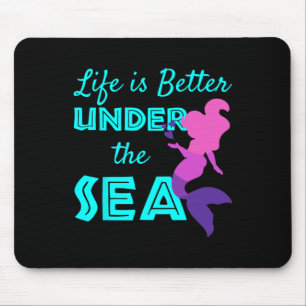 Swimming Mermaid Diving Mouse Pad