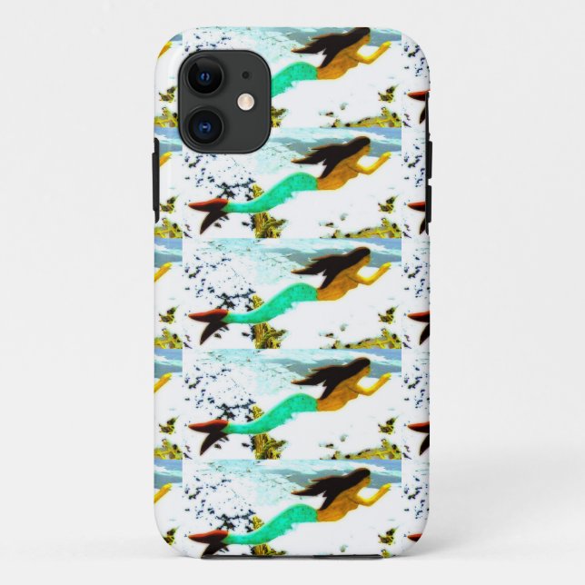 swimming mermaid pattern Case-Mate iPhone case (Back)