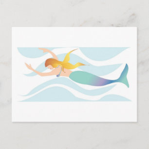 Swimming Mermaid Postcard