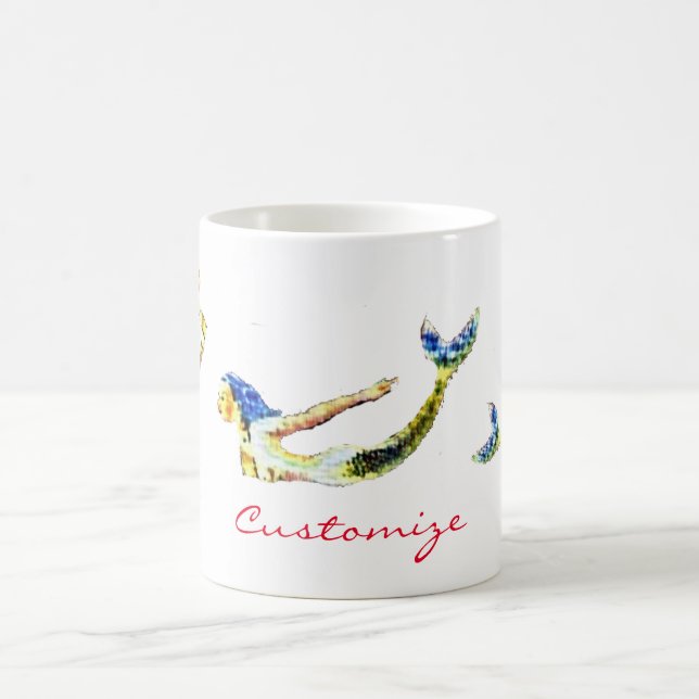 Swimming Mermaid Thunder_Cove Coffee Mug (Center)