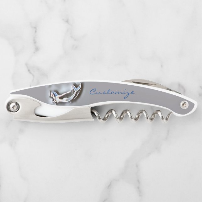 Swimming Mermaid Thunder_Cove Grey Corkscrew (Front)