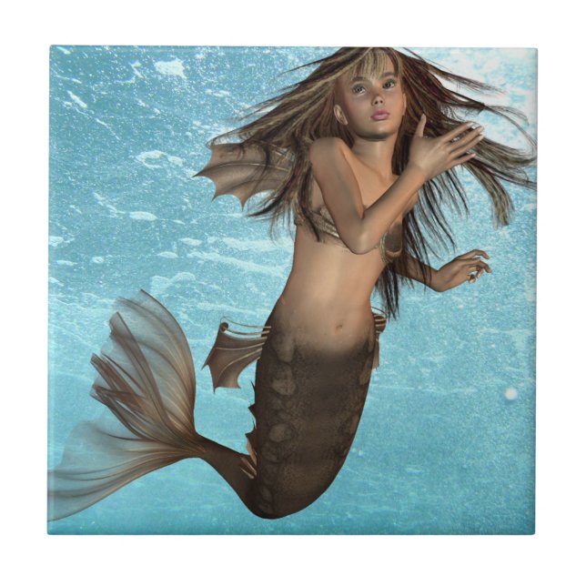 Swimming Mermaid Trivet (Front)
