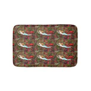 swimming mermaids bath mat