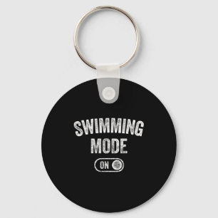 Swimming Mode On Funny Swimmer Gift Diver Coach Key Ring
