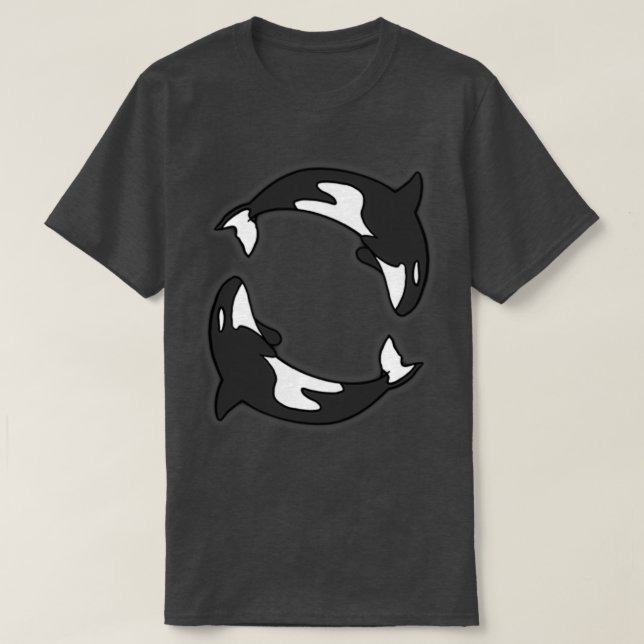 Swimming Orcas T-Shirt (Design Front)